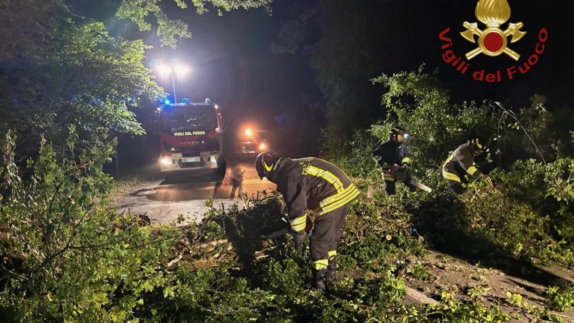 Diversi interventi dei Vigili del Fuoco in provincia di Isernia nella notte appena trascorsa.