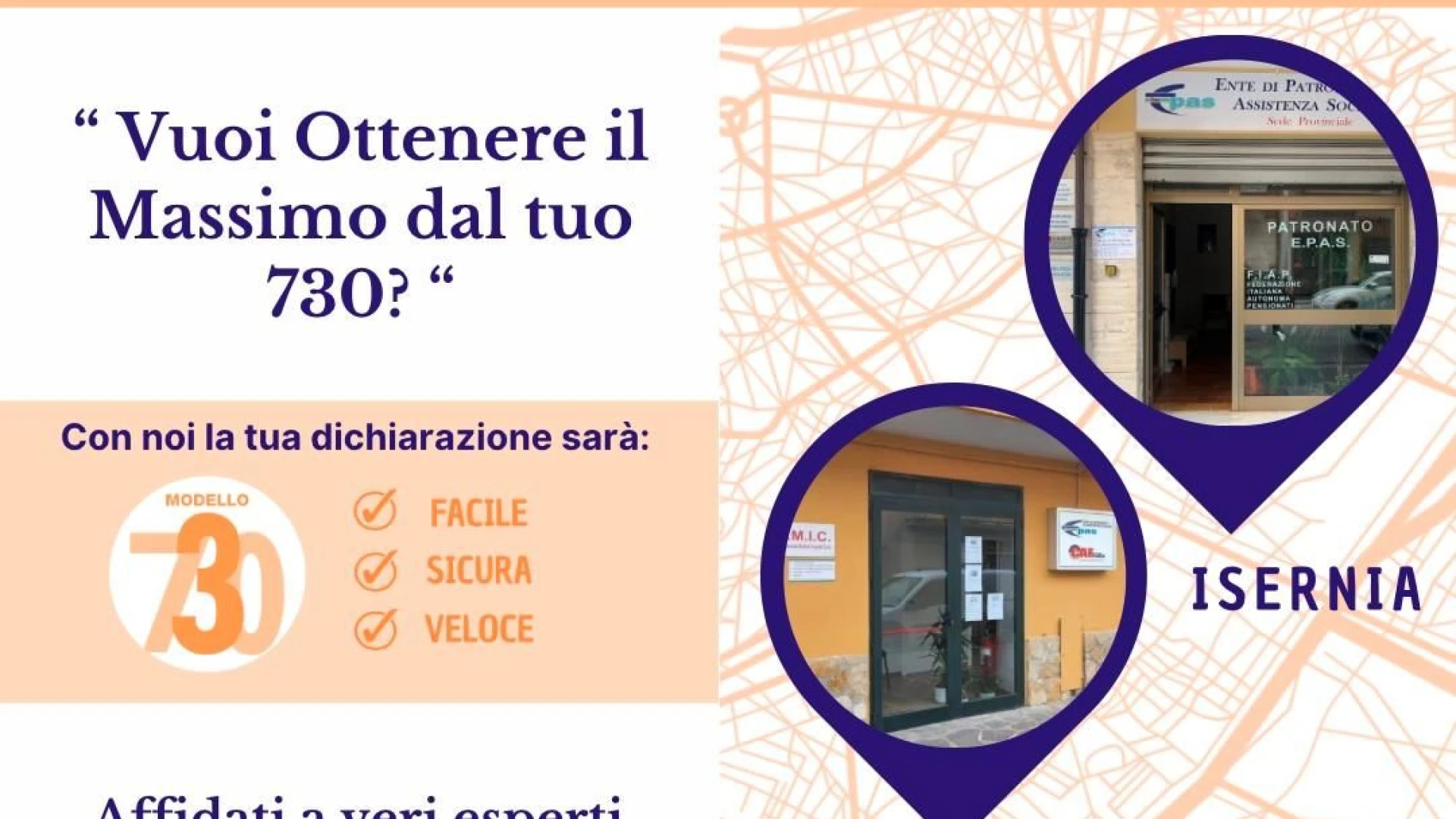 Campagna fiscale 2025: Vuoi ottenere il massimo dal tuo 730? Rivolgiti da Epas nelle sedi di Isernia e Venafro.
