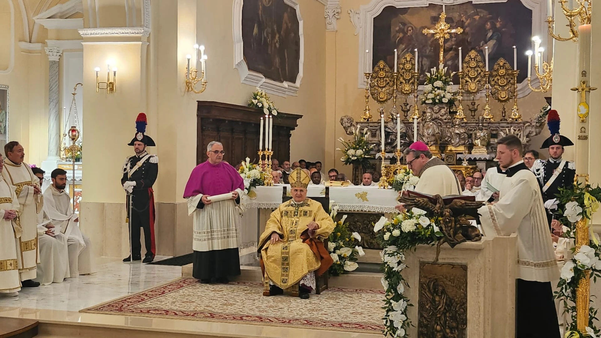 Insediamento di Monsignor Cibotti vescovo della diocesindi di Trivento. Il messaggio del presidente della Regione Molise Francesco Roberti.