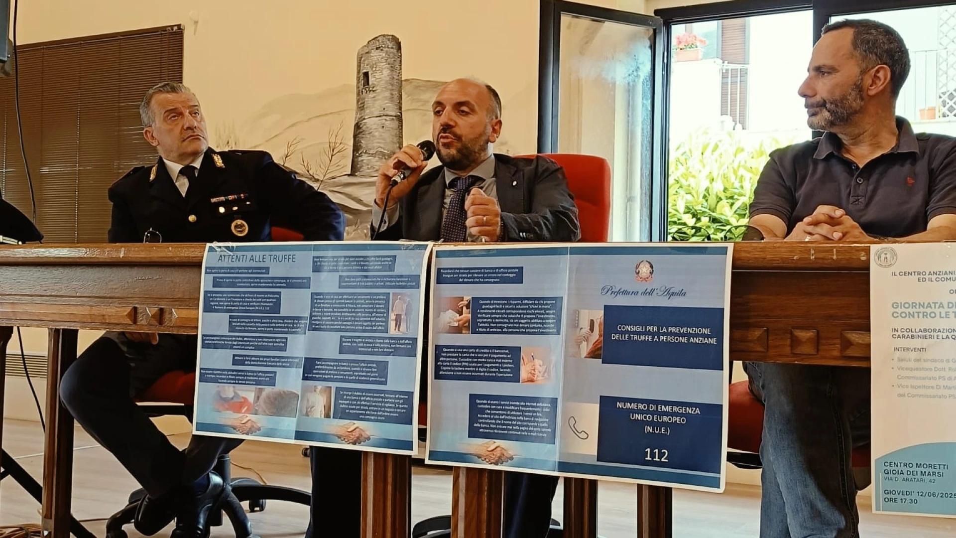Gioia dei Marsi: sinergia comune – Polizia per prevenire le truffe agli anziani.
