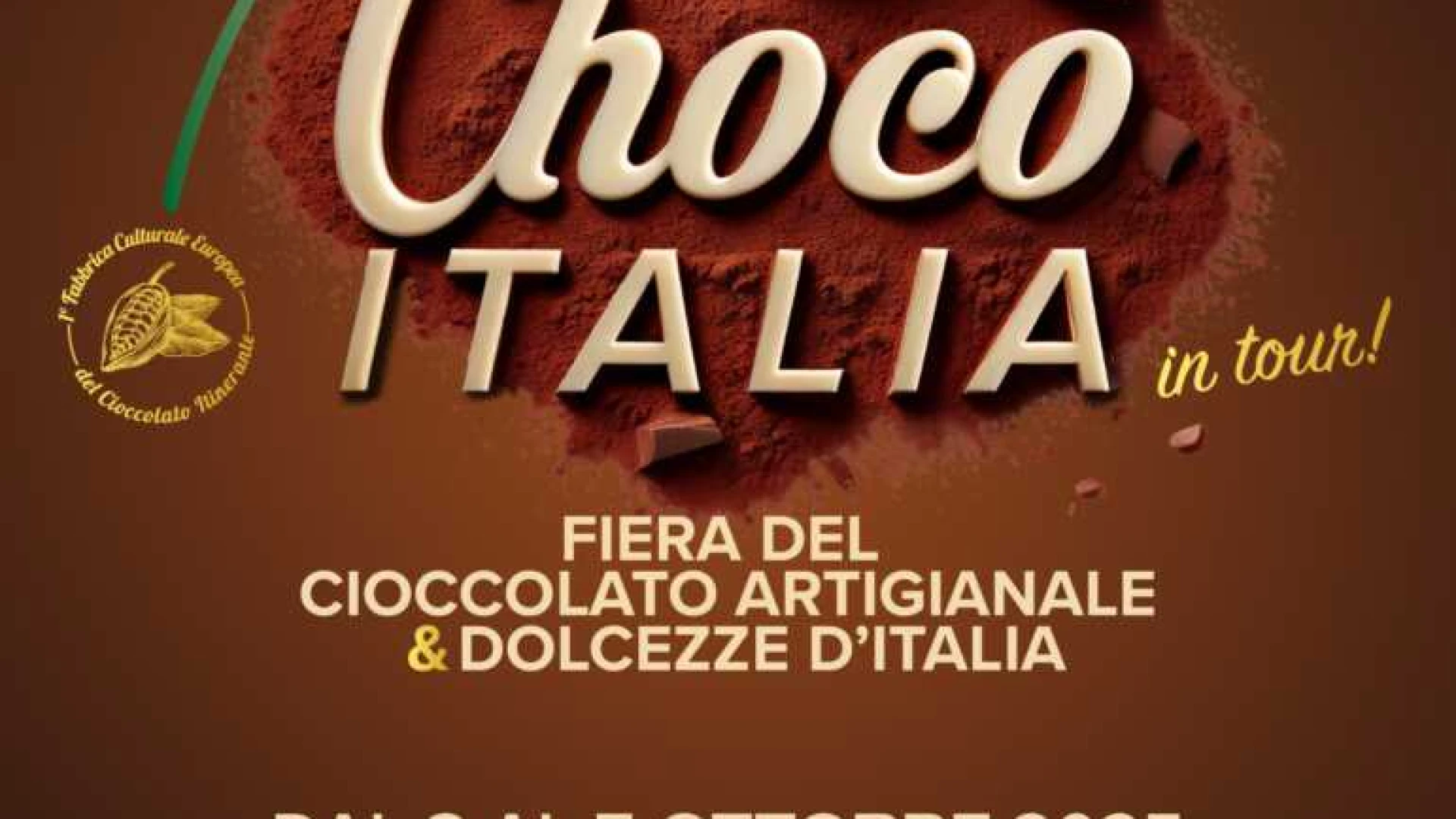 Choco Italia riparte dal Molise. Appuntamento a Campobasso dal 2 al 5 ottobre.