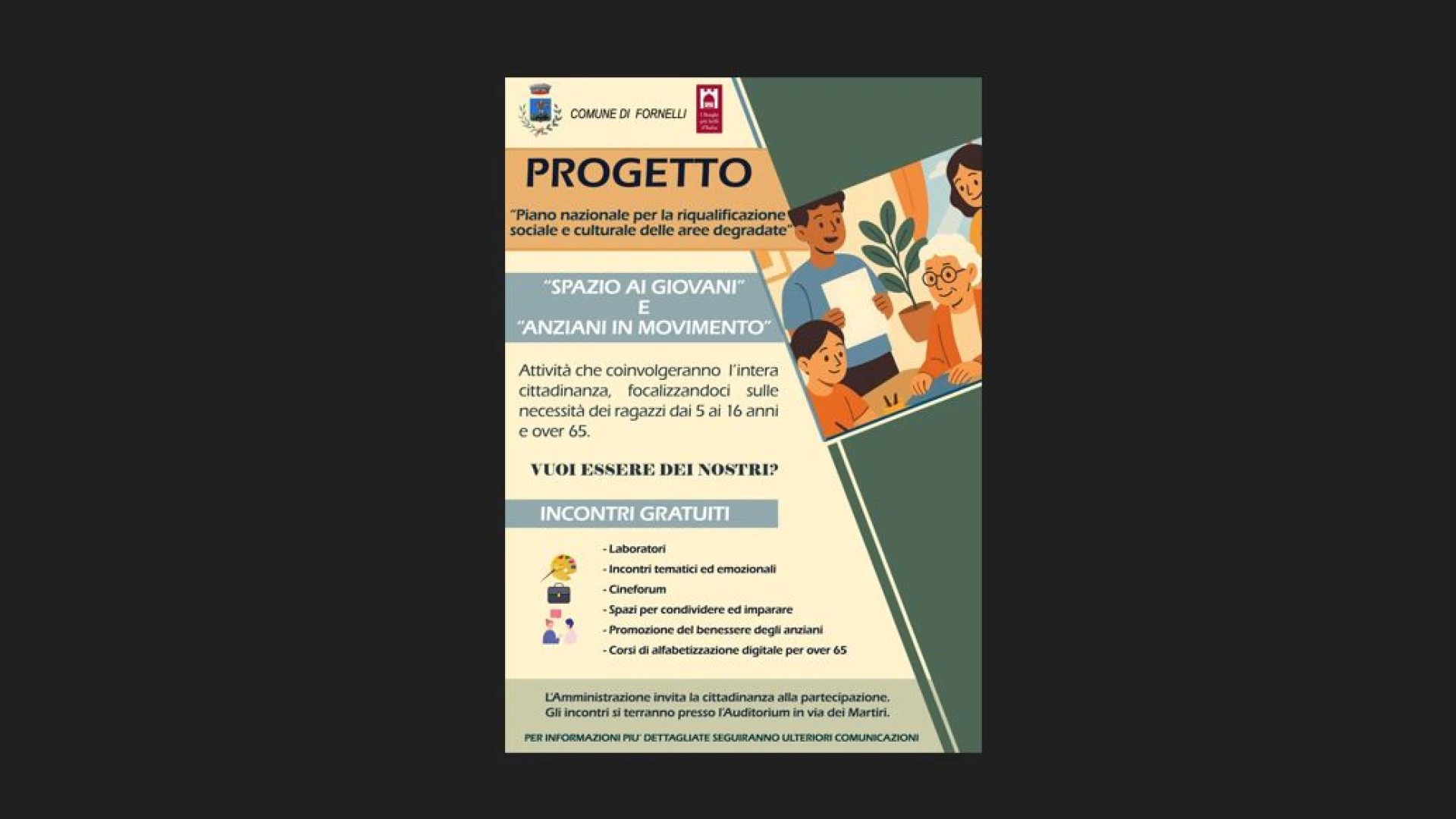 Fornelli: riqualificazione sociale e culturale, al via il calendario degli eventi in programma per il 2026.