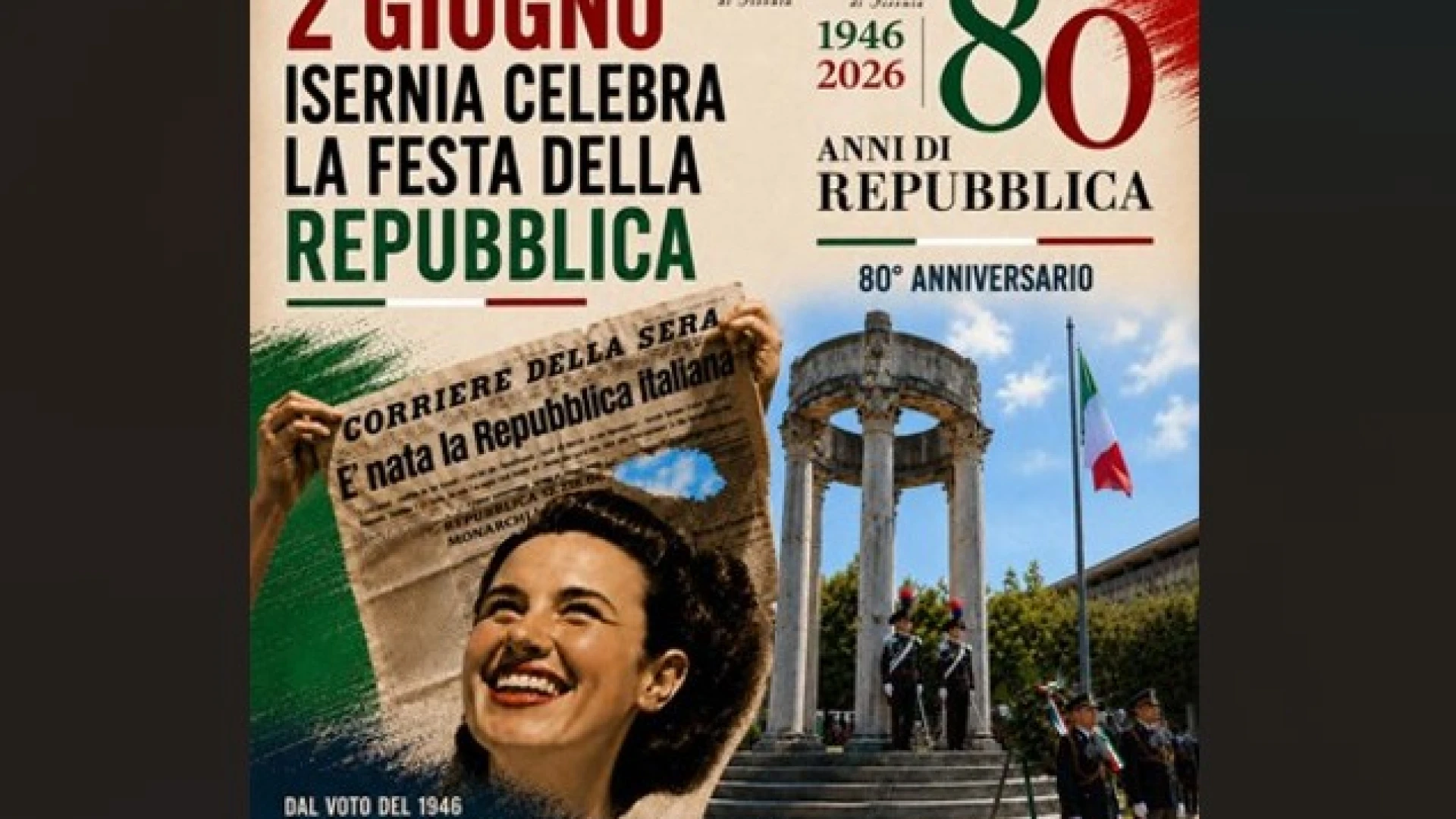 Isernia: celebrazioni del 2 giugno. Il programma ufficiale degli eventi.