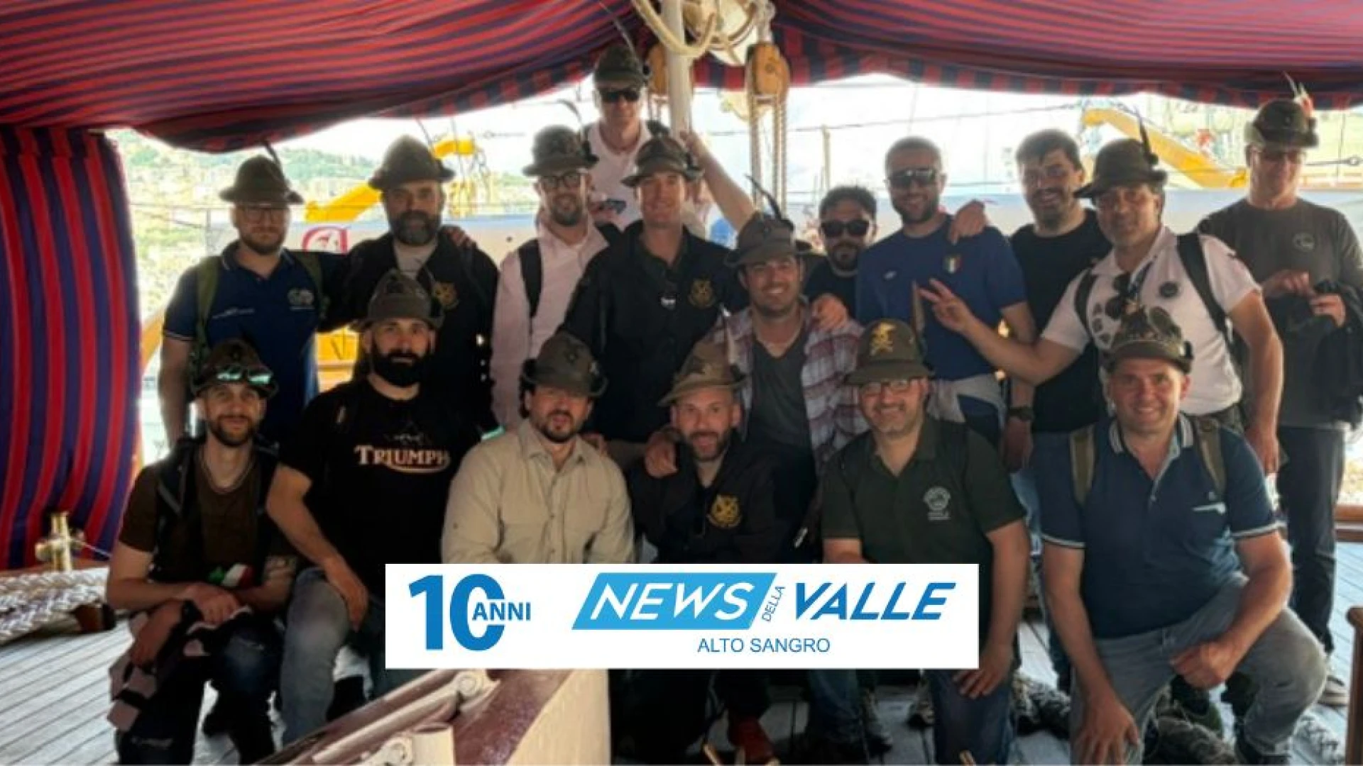Castel Di Sangro: gli alpini del gruppo “Orazio Ricchiuto” visitano la nave scuola Amerigo Vespucci in occasione della 97°esima adunata nazionale.