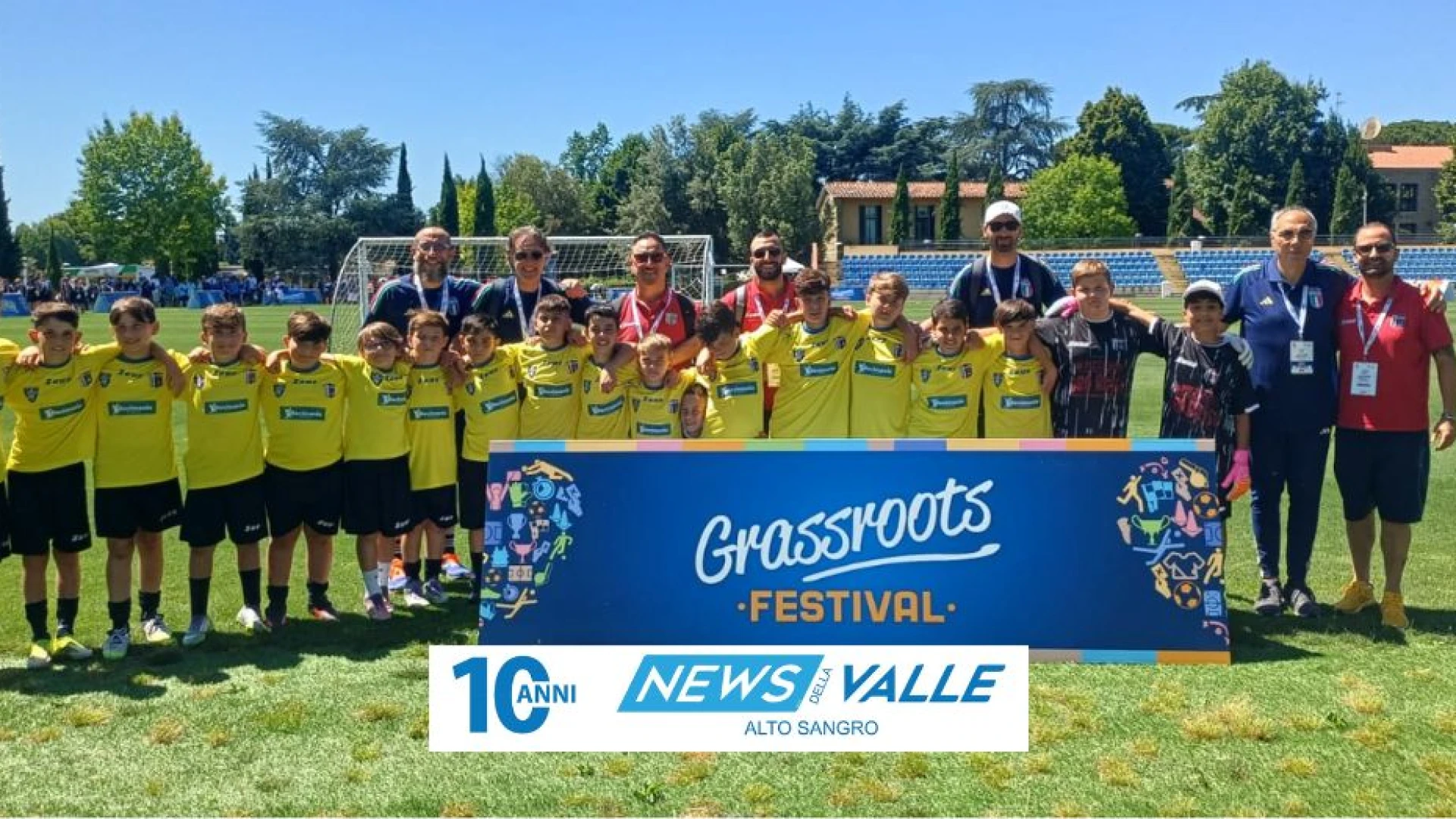 Calcio giovanile: i pulcini della scuola calcio Venafro presenti al Grassroot festival di Coverciano.