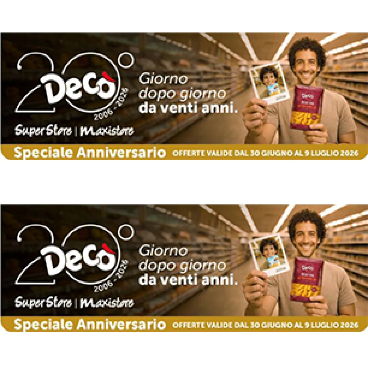 Banner Deco' 20 anni Maxistore