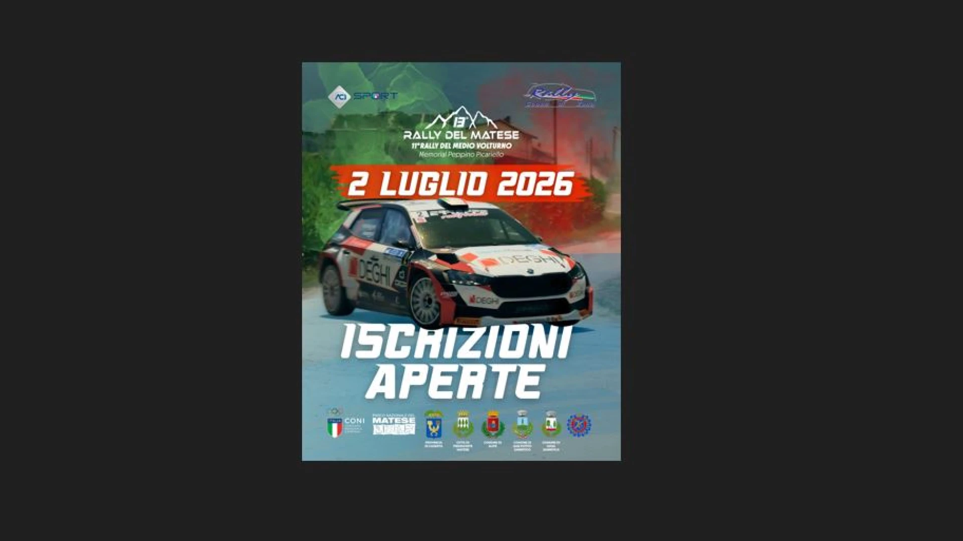 Motori Accesi nel Matese: da oggi aperte le iscrizioni per il 3° Rally del Matese e 11° Medio Volturno.