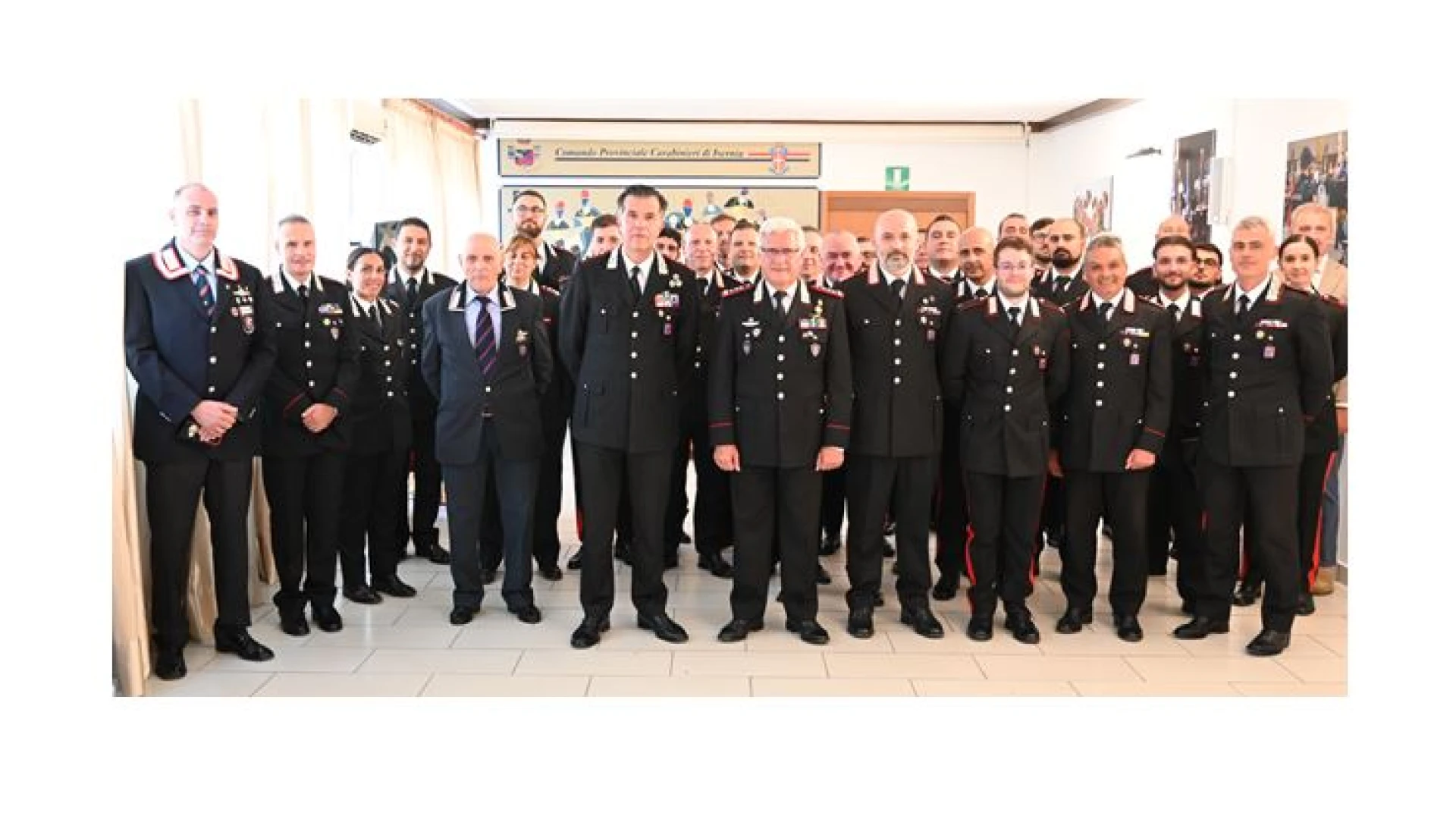 Isernia: il Generale Masciulli in visita al Comando Provinciale dei Carabinieri.