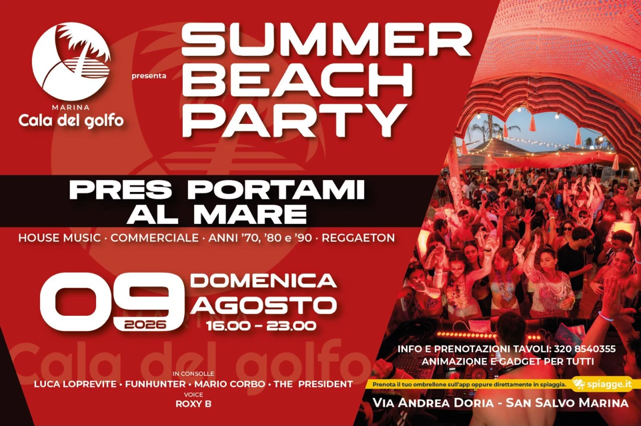 Banner Pres portami al mare 9 agosto 2026