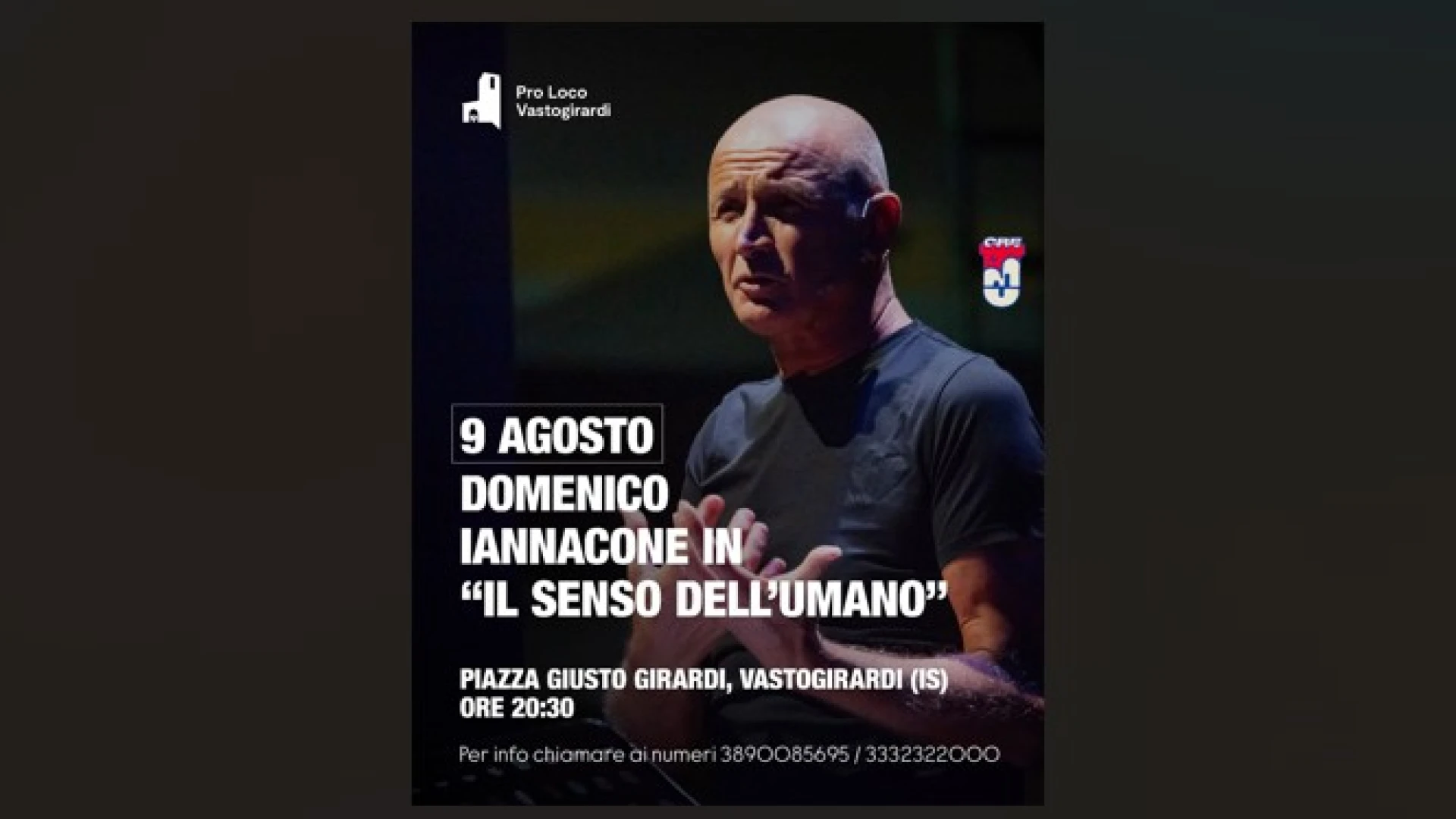 Vastogirardi: domenica 9 agosto l’incontro con il giornalista e conduttore televisivo Domenico Iannacone.