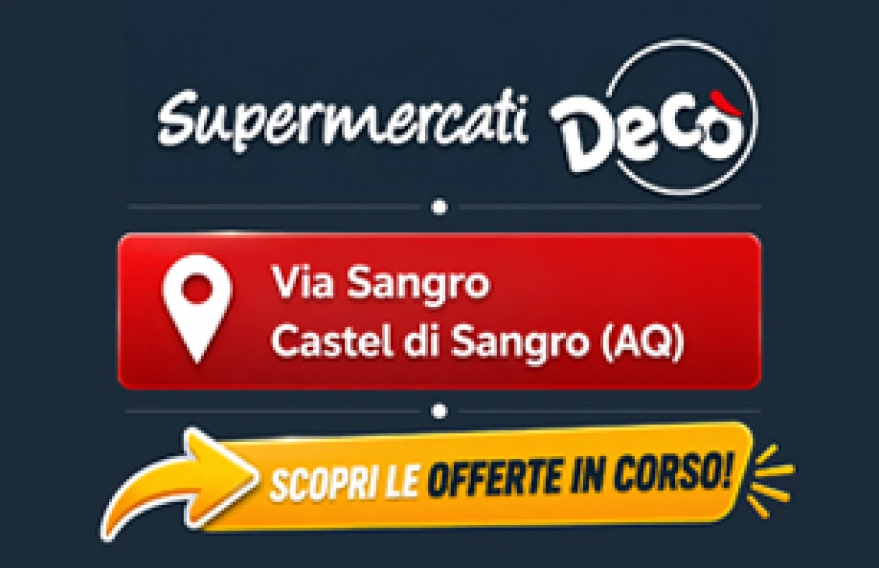 Banner supermercato deco 306 per 198 pixel fino al 18 agosto