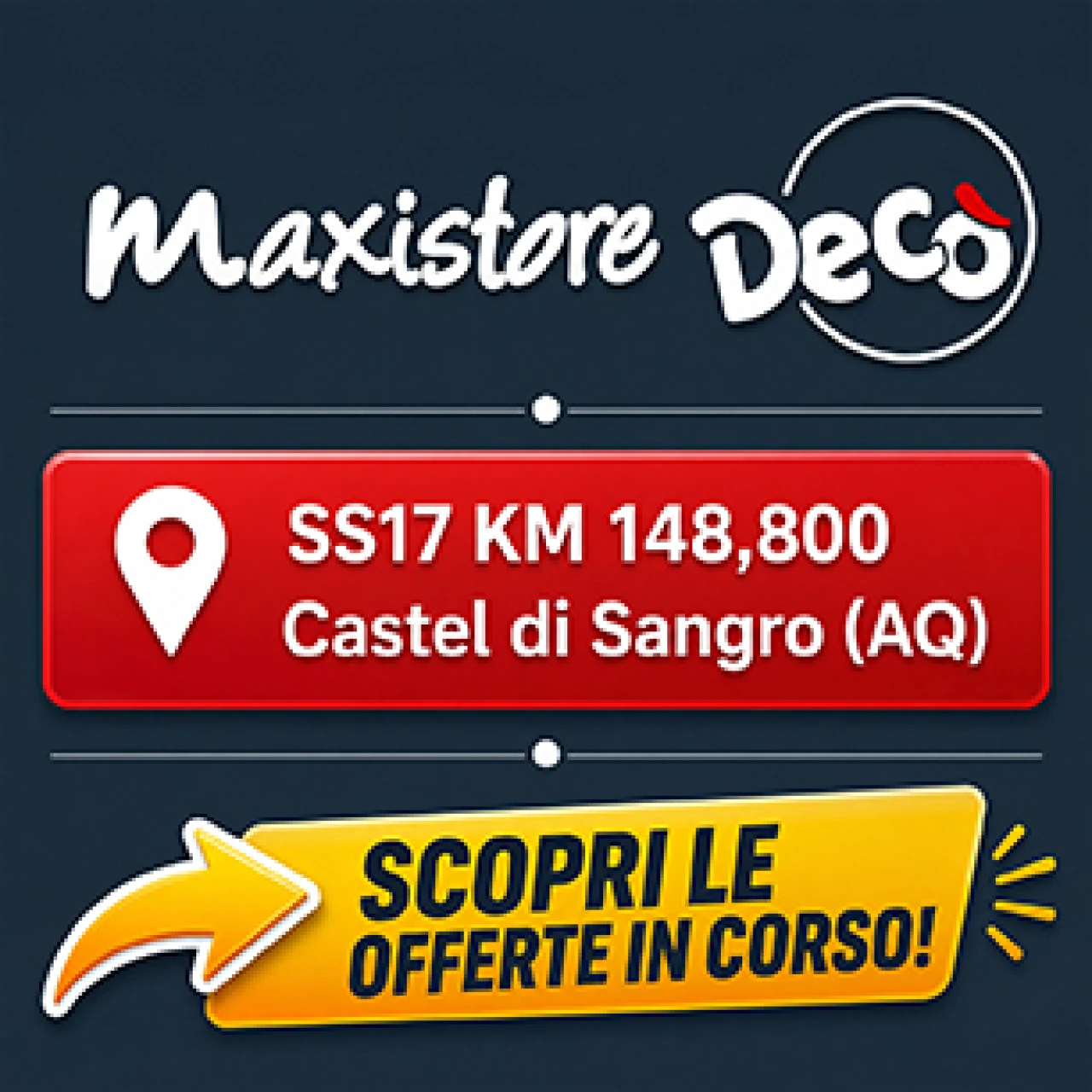 Banner Deco' Maxistore ferragosto fino al 18 agosto