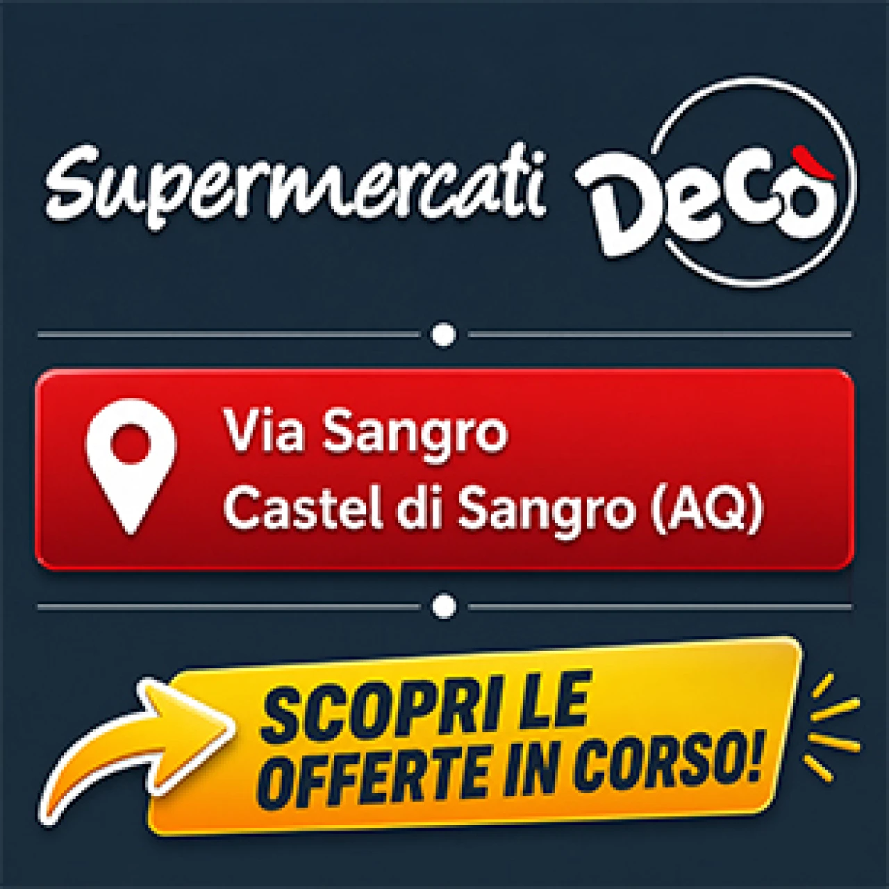 Banner Supermercati Deco' offerte ferragosto fino al 18 agosto 2026