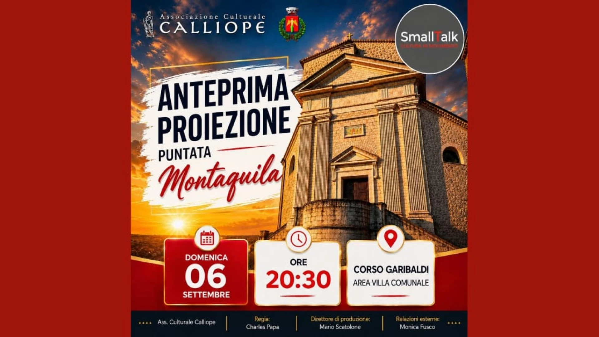 Montaquila protagonista: domenica 6 settembre l'anteprima speciale di "SmallTalk"