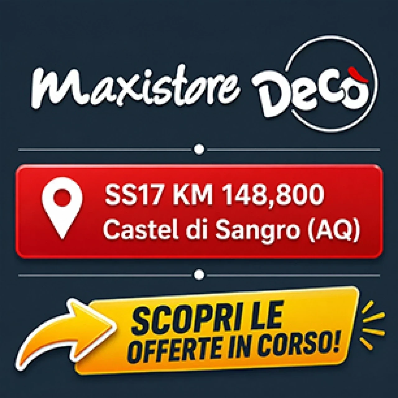 Banner Deco' Maxistore offerte 306 per 306 pixel