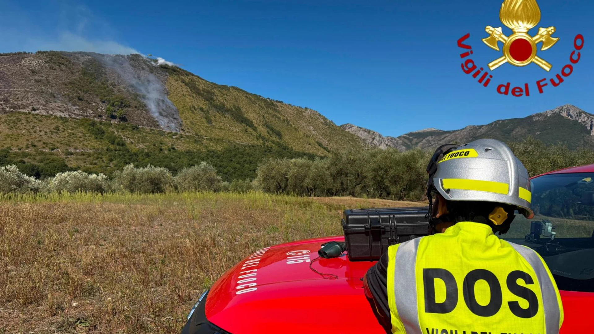 Venafro: a fuoco da ieri sera una zona boschiva in montagna nel territorio di Ceppagna.