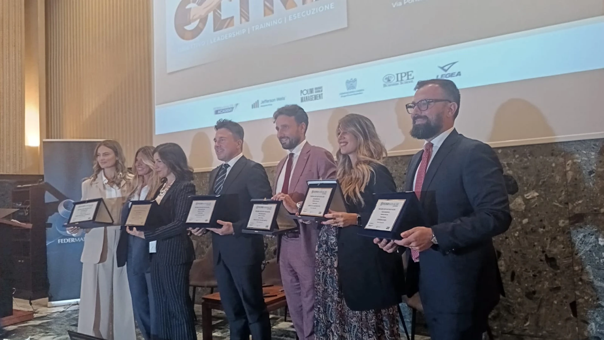 Premio giovane manager 2026, riconoscimento a Stefano Sciotti.