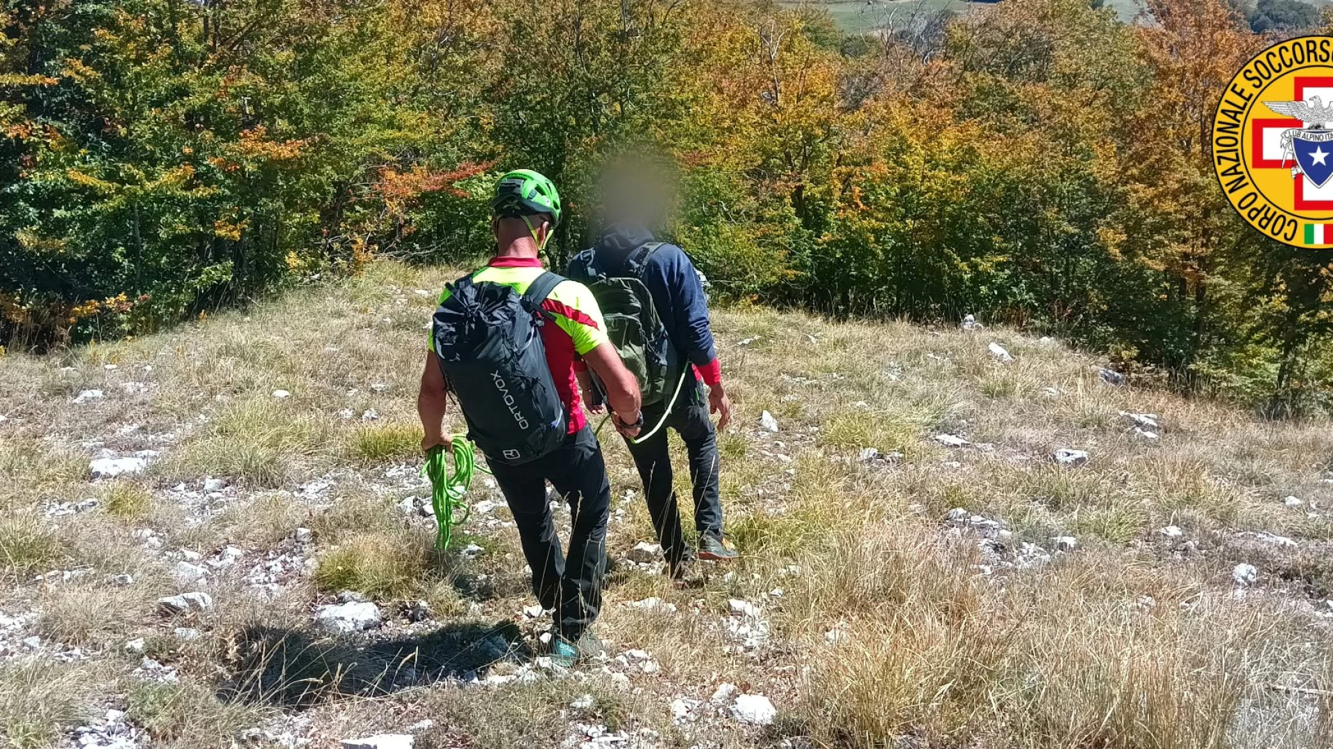 Monte Mutria: delicata operazione di recupero di un escursionista da parte dei tecnici del Soccorso Alpino del Molise.